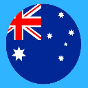 Flag of Australia on a blue background