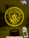 MANCHESTER CITY Football Soccer Club 3D LED Night Light Lamp - KustomboxNight Lights & Ambient LightingKustomboxStandard Size