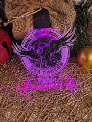 Manly Sea - Eagles Football Personalised Christmas Bauble 3D LED Light Decoration - KustomboxNight Lights & Ambient LightingKustomboxBauble - Standard