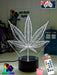 Marijuana Hemp Weed Leaf 3D LED Night Light Mood Lamp - KustomboxNight Lights & Ambient LightingKustomboxStandard Size