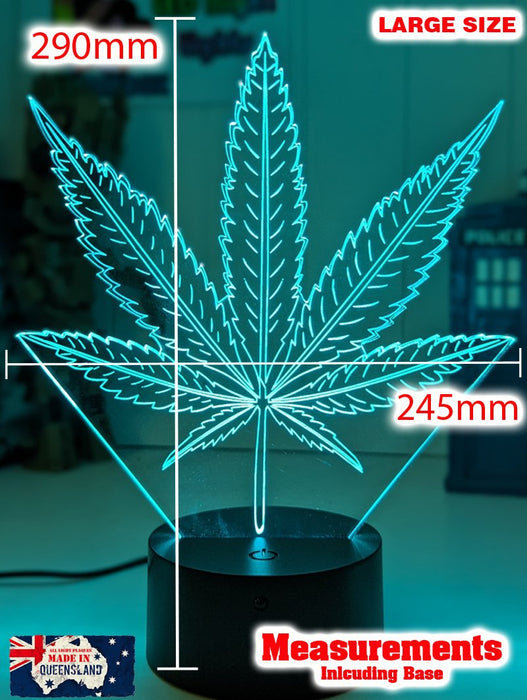 Marijuana Hemp Weed Leaf 3D LED Night Light Mood Lamp - KustomboxNight Lights & Ambient LightingKustomboxStandard Size
