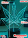 Marijuana Hemp Weed Leaf 3D LED Night Light Mood Lamp - KustomboxNight Lights & Ambient LightingKustomboxStandard Size