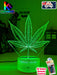 Marijuana Hemp Weed Leaf 3D LED Night Light Mood Lamp - KustomboxNight Lights & Ambient LightingKustomboxStandard Size