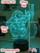 Maui Demigod Moana Personalised Name 3D LED Night Light Childrens Bedroom Lamp - KustomboxNight Lights & Ambient LightingKustomboxStandard Size