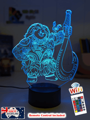 Maui Demigod Moana Personalised Name 3D LED Night Light Childrens Bedroom Lamp - KustomboxNight Lights & Ambient LightingKustomboxStandard Size