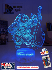 Maui Demigod Moana Personalised Name 3D LED Night Light Childrens Bedroom Lamp - KustomboxNight Lights & Ambient LightingKustomboxStandard Size