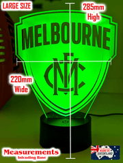 Melbourne Demons 3D LED Night Light Personalised Name Lamp 16 - Colour Remote - KustomboxNight Lights & Ambient LightingKustomboxStandard Size