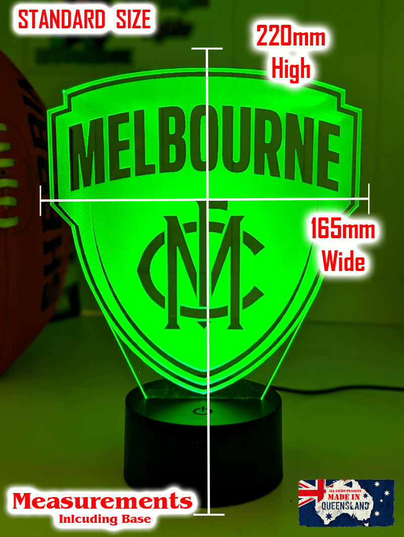 Melbourne Demons 3D LED Night Light Personalised Name Lamp 16 - Colour Remote - KustomboxNight Lights & Ambient LightingKustomboxStandard Size