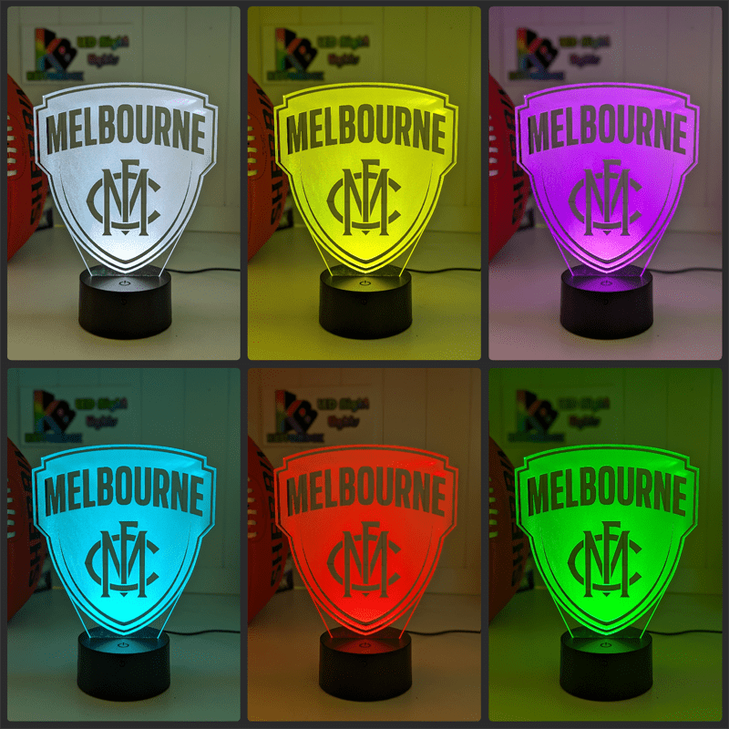 Melbourne Demons 3D LED Night Light Personalised Name Lamp 16 - Colour Remote - KustomboxNight Lights & Ambient LightingKustomboxStandard Size