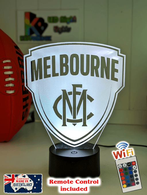 Melbourne Demons 3D LED Night Light Personalised Name Lamp 16 - Colour Remote - KustomboxNight Lights & Ambient LightingKustomboxStandard Size