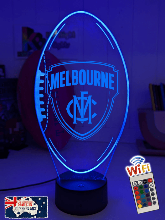 Melbourne Demons Australian Football Club 3D LED Night Light Lamp - KustomboxNight Lights & Ambient LightingKustomboxStandard Size