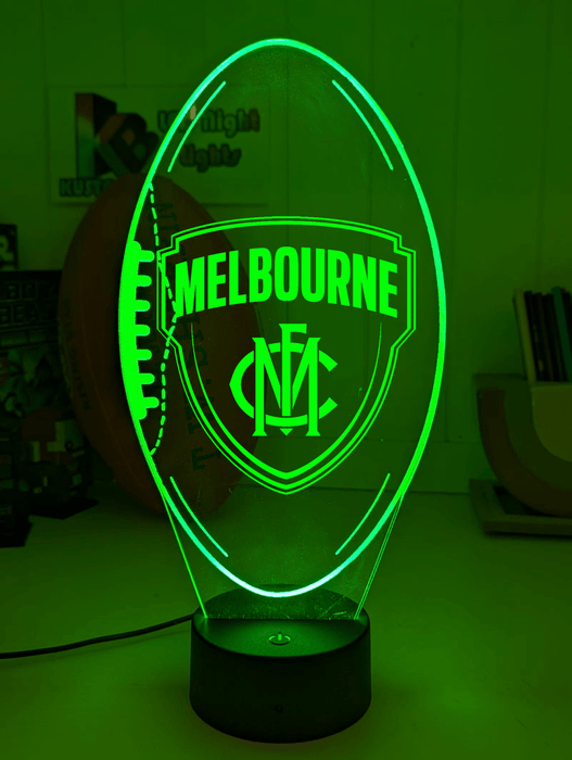 Melbourne Demons Australian Football Club 3D LED Night Light Lamp - KustomboxNight Lights & Ambient LightingKustomboxStandard Size