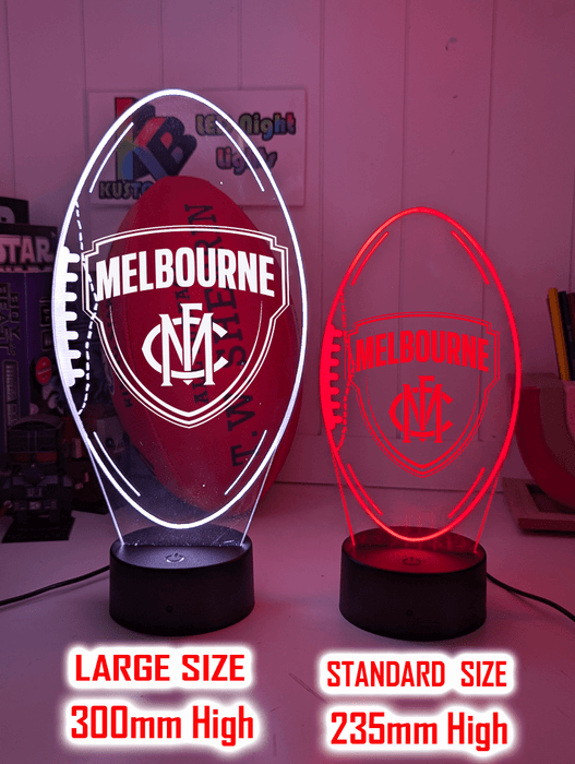 Melbourne Demons Australian Football Club 3D LED Night Light Lamp - KustomboxNight Lights & Ambient LightingKustomboxStandard Size