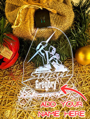 Melbourne Storm custom 3D LED baublewith name engraving and colour-changing effects