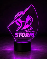 Melbourne Storm Personalised Name New Logo 3D LED Night Light Custom Lamp - KustomboxNight Lights & Ambient LightingKustomboxStandard Size