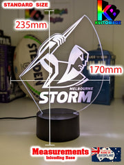 MELBOURNE STORM Rugby League Footy Club LED Night Light - KustomboxNight Lights & Ambient LightingKustomboxStandard Size