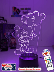 Mickey Mouse Balloons 3D LED Night Light Lamp - KustomboxNight Lights & Ambient LightingKustomboxStandard Size