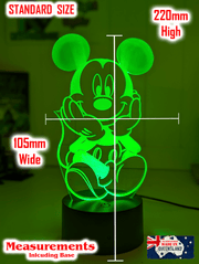Mickey Mouse Stting Down 3D LED Night Light Childrens Lamp - KustomboxNight Lights & Ambient LightingKustomboxStandard Size