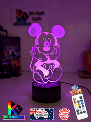 Mickey Mouse Stting Down 3D LED Night Light Childrens Lamp - KustomboxNight Lights & Ambient LightingKustomboxStandard Size