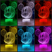 Mickey Mouse Wire Frame Head 3D LED Night Light Lamp - KustomboxNight Lights & Ambient LightingKustomboxStandard Size