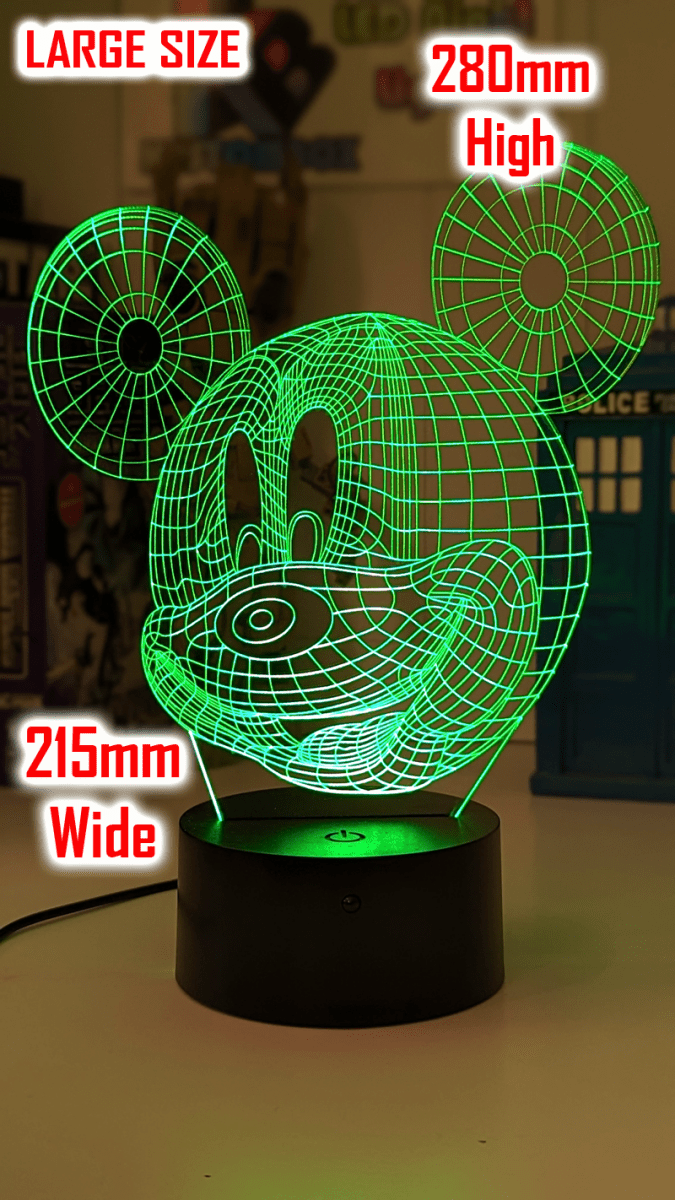 Mickey Mouse Wire Frame Head 3D LED Night Light Lamp - KustomboxNight Lights & Ambient LightingKustomboxStandard Size