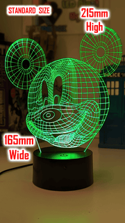 Mickey Mouse Wire Frame Head 3D LED Night Light Lamp - KustomboxNight Lights & Ambient LightingKustomboxStandard Size