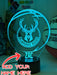 MILWAUKEE BUCKS BASKETBALL LED Night Light Lamp - KustomboxNight Lights & Ambient LightingKustomboxStandard Size