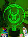 MILWAUKEE BUCKS BASKETBALL LED Night Light Lamp - KustomboxNight Lights & Ambient LightingKustomboxStandard Size