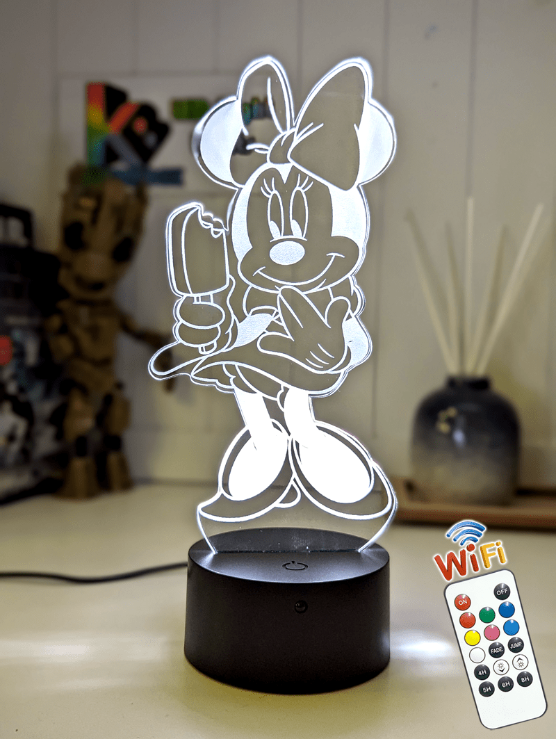 Minnie Mouse Ice Cream 3D LED Night Light Childrens Lamp - KustomboxNight Lights & Ambient LightingKustomboxStandard Size