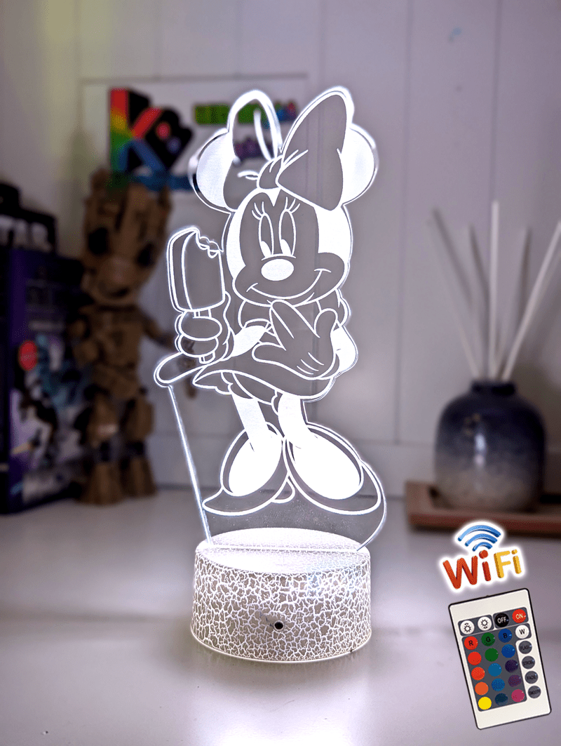 Minnie Mouse Ice Cream 3D LED Night Light Childrens Lamp - KustomboxNight Lights & Ambient LightingKustomboxStandard Size