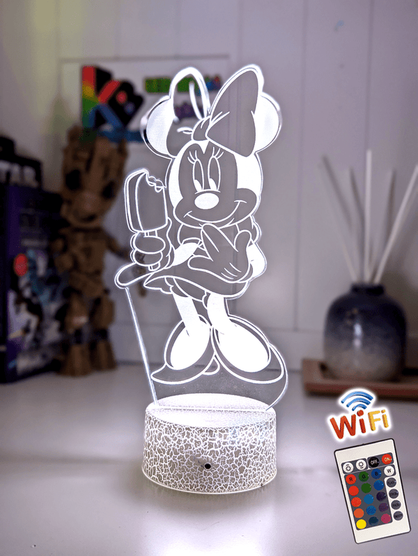 Minnie Mouse Ice Cream 3D LED Night Light Childrens Lamp - KustomboxNight Lights & Ambient LightingKustomboxStandard Size