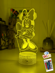 Minnie Mouse Ice Cream 3D LED Night Light Childrens Lamp - KustomboxNight Lights & Ambient LightingKustomboxStandard Size