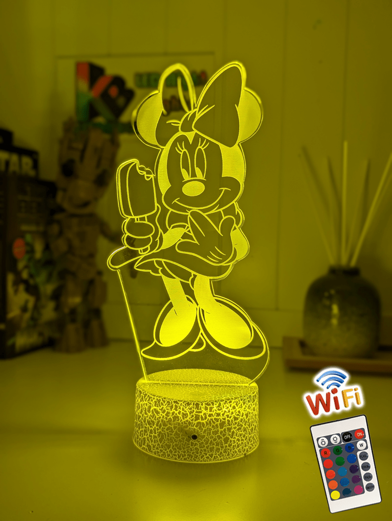 Minnie Mouse Ice Cream 3D LED Night Light Childrens Lamp - KustomboxNight Lights & Ambient LightingKustomboxStandard Size