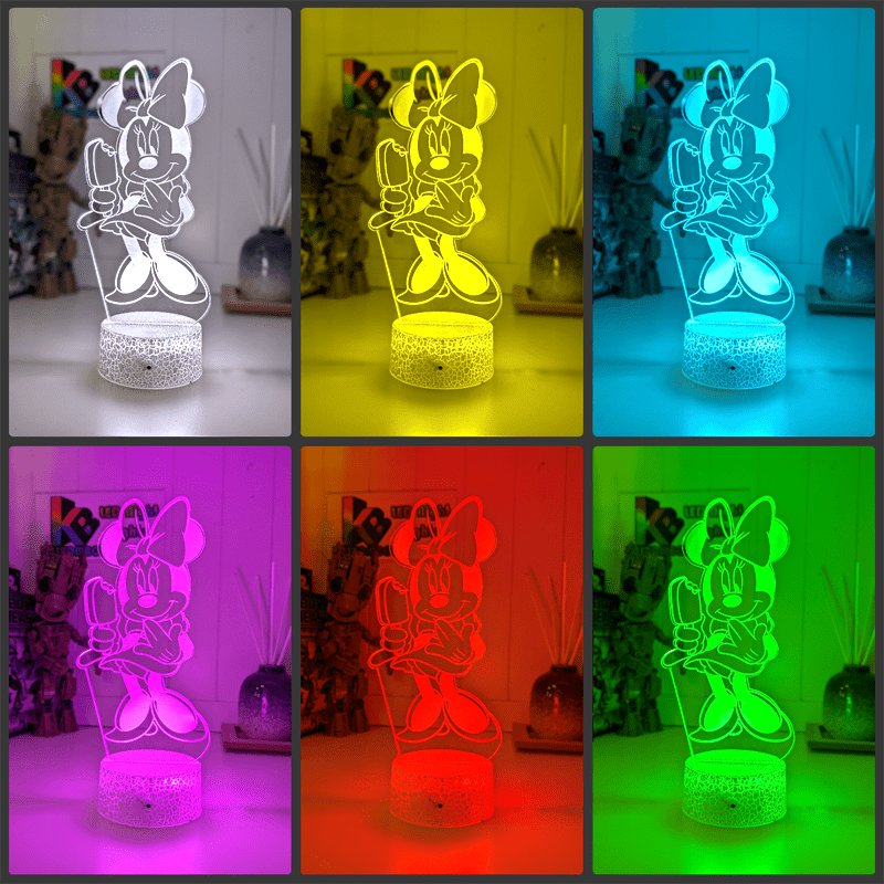 Minnie Mouse Ice Cream 3D LED Night Light Childrens Lamp - KustomboxNight Lights & Ambient LightingKustomboxStandard Size