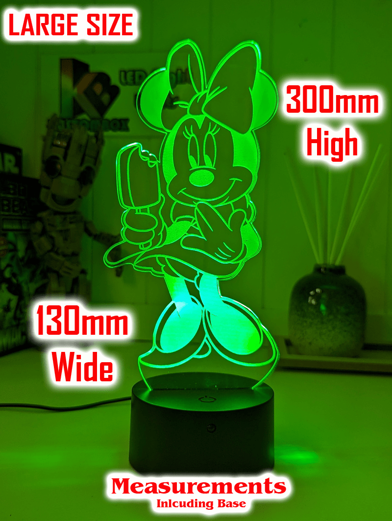 Minnie Mouse Ice Cream 3D LED Night Light Childrens Lamp - KustomboxNight Lights & Ambient LightingKustomboxStandard Size
