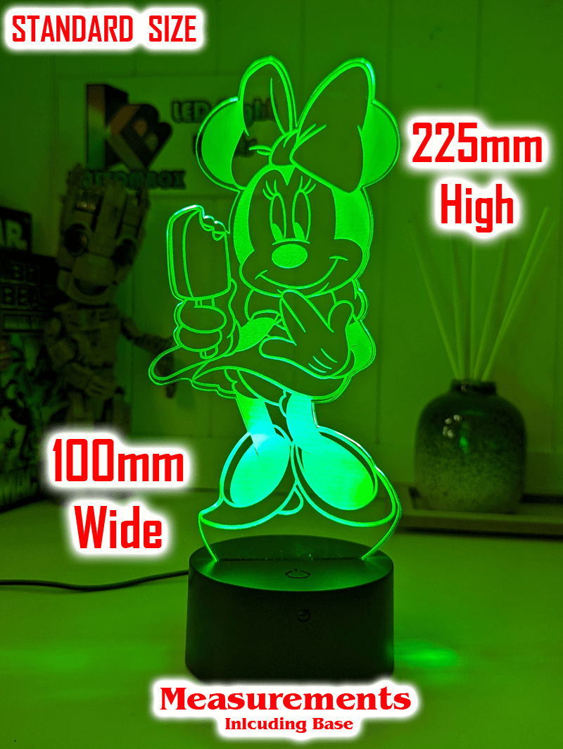 Minnie Mouse Ice Cream 3D LED Night Light Childrens Lamp - KustomboxNight Lights & Ambient LightingKustomboxStandard Size