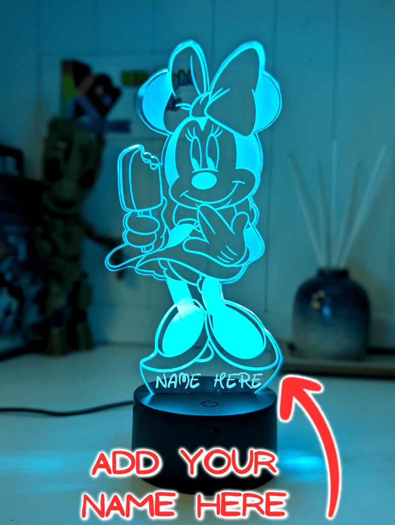 Minnie Mouse Ice Cream 3D LED Night Light Childrens Lamp - KustomboxNight Lights & Ambient LightingKustomboxStandard Size