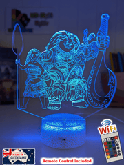 Moana & Maui Demigod Personalised Name 3D LED Night Light Childrens Bedroom Lamp - KustomboxNight Lights & Ambient LightingKustomboxStandard Size