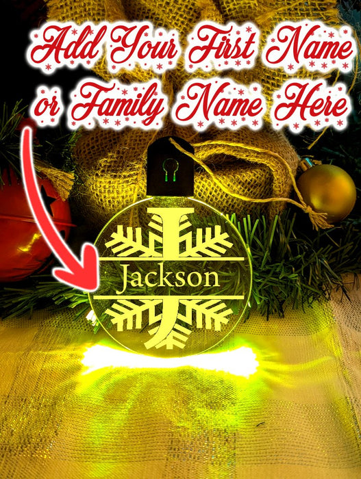 Monogram Inital I J K L Personalised Name Christmas Bauble Decoration - KustomboxNight Lights & Ambient LightingKustomboxBauble - Standard Size