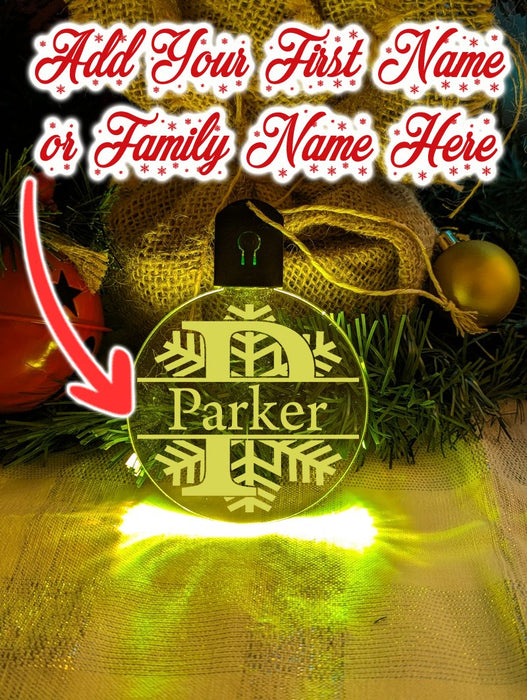 Monogram Inital M N O P Personalised Name Christmas Bauble Decoration - KustomboxNight Lights & Ambient LightingKustomboxBauble - Standard Size