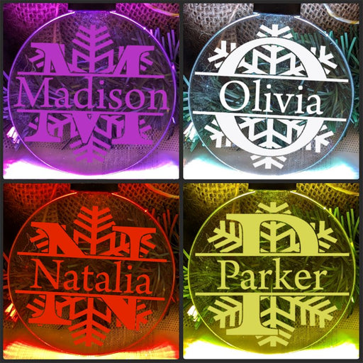 Monogram Inital M N O P Personalised Name Christmas Bauble Decoration - KustomboxNight Lights & Ambient LightingKustomboxBauble - Standard Size