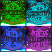 Monogram Inital Q R S T Personalised Name Christmas Bauble Decoration - KustomboxNight Lights & Ambient LightingKustomboxBauble - Standard Size