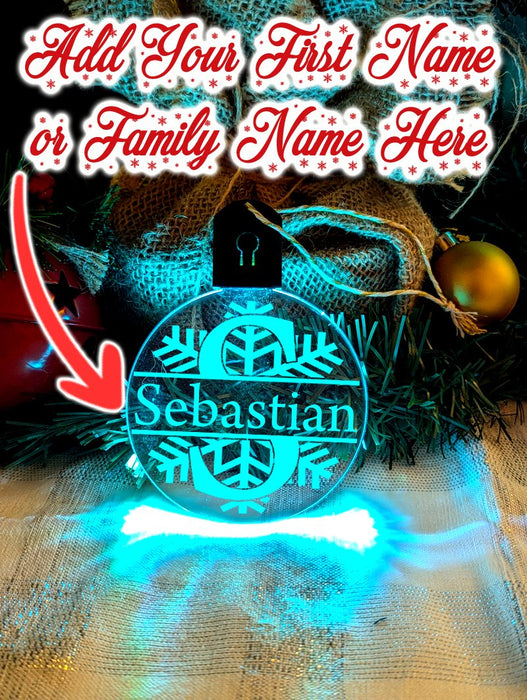 Monogram Inital Q R S T Personalised Name Christmas Bauble Decoration - KustomboxNight Lights & Ambient LightingKustomboxBauble - Standard Size