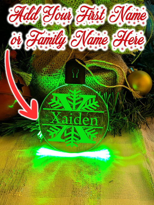 Monogram Inital U,V,W,X Personalised Name Christmas Bauble Decoration - KustomboxNight Lights & Ambient LightingKustomboxBauble - Standard Size