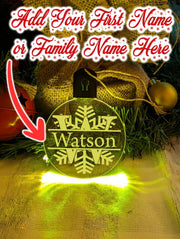 Monogram Inital U,V,W,X Personalised Name Christmas Bauble Decoration - KustomboxNight Lights & Ambient LightingKustomboxBauble - Standard Size