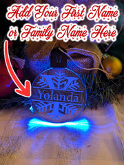 Monogram Inital Y,Z Personalised Name Christmas Bauble Decoration - KustomboxNight Lights & Ambient LightingKustomboxBauble - Standard Size