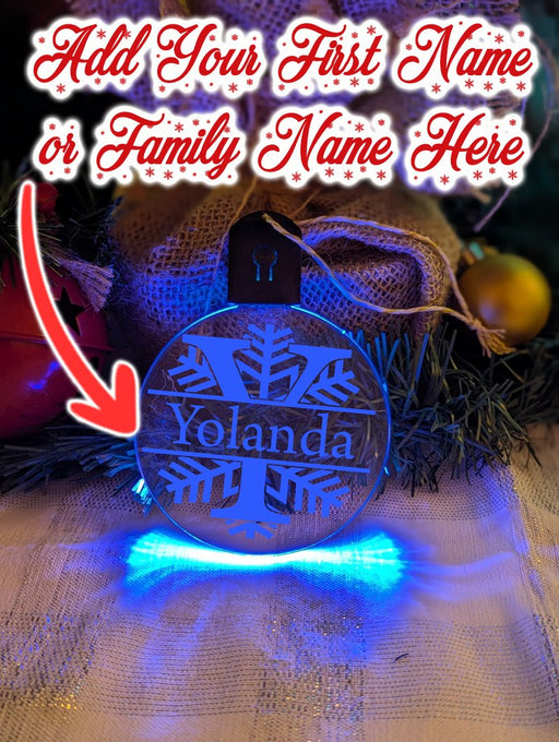 Monogram Inital Y,Z Personalised Name Christmas Bauble Decoration - KustomboxNight Lights & Ambient LightingKustomboxBauble - Standard Size