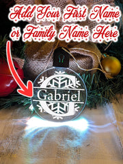 Monogram Initial E, F, G, H  Personalised Name Christmas Bauble Decoration great gift for the family