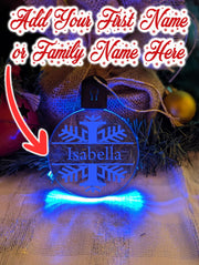 Monogram Initial I, J, K, L  Personalised Name Christmas Bauble xmas tree Decoration 