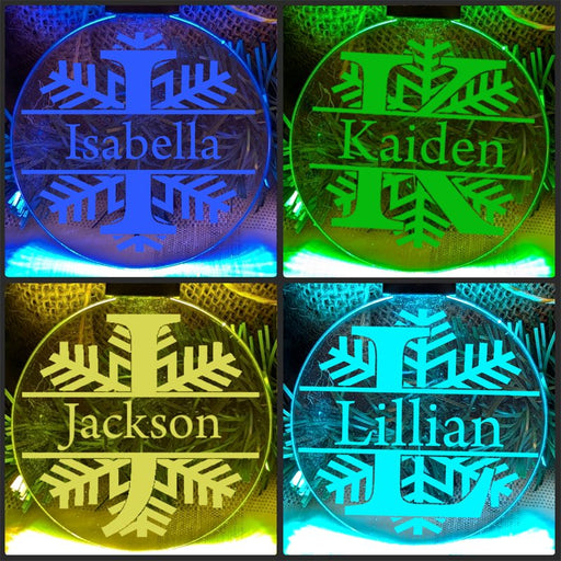 Monogram Initial I, J, K, L  Personalised Name Christmas Bauble Decoration  